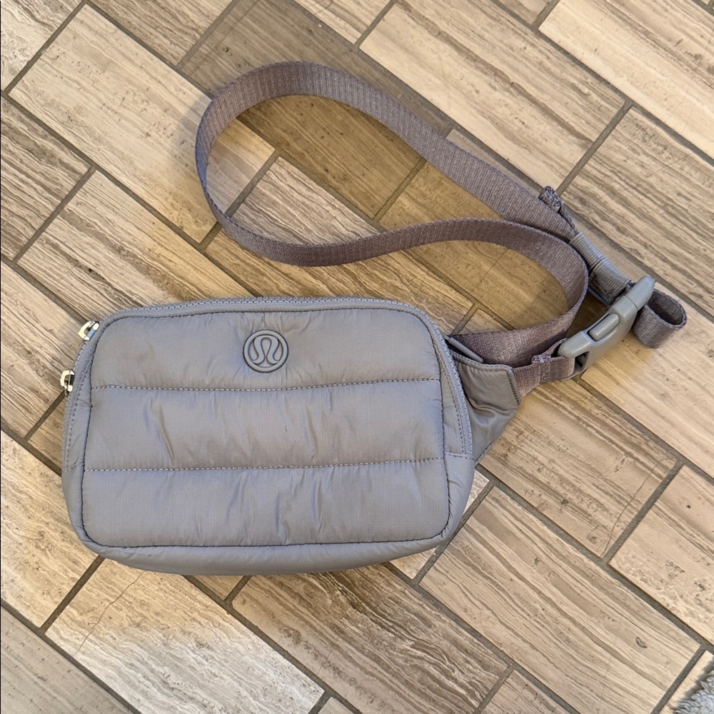 lululemon athletica Gray Quilted Belt Bag